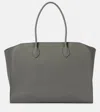 The Row Marlo Leather Tote Bag In Grey