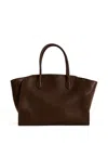 The Row Marlo Top-handle Leather Shoulder Bag In Brown