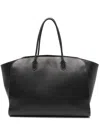 The Row Marlo Grained Leather Tote Bag In Black