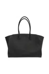 The Row Marlo Grained Leather Tote Bag In Black
