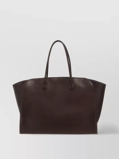 The Row 'marlo' Tote Bag Featuring D-ring Detail In Brown
