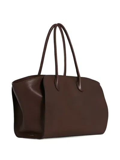The Row Marlo Zip Tote Bag In Brown
