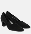The Row Marta 65 Suede Pumps In Black