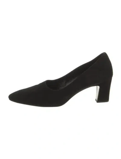 Pre-owned The Row Marta Suede Pumps In Black