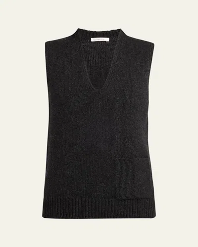 THE ROW MARTE V-NECK CASHMERE SWEATER VEST