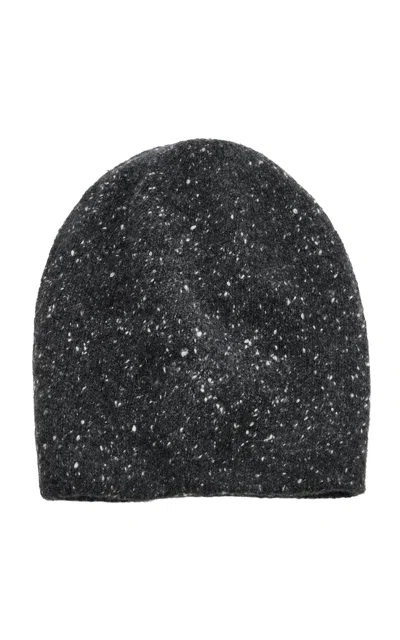 The Row Marvy Cashmere Beanie In Black