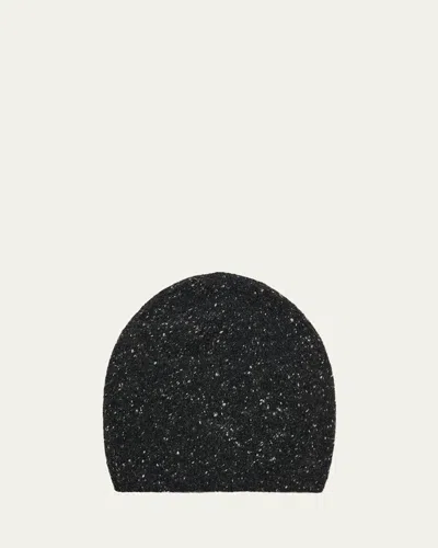 The Row Marvy Speckled Cashmere Beanie Hat In Neutral