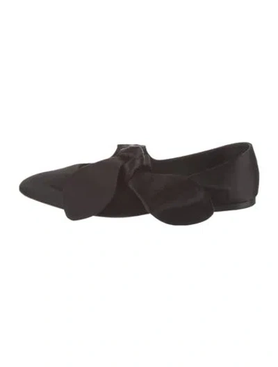 Pre-owned The Row Mary Jane Velvet Loafers In Brown