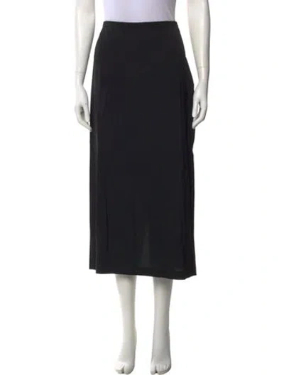 Pre-owned The Row Matias Midi Length Skirt W/ Tags In Black