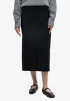 The Row Roux Wool Maxi Skirt In Black