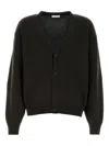 The Row Cashmere V-neck Sweater Long Sleeves In Brown
