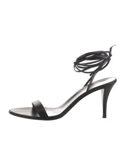 Pre-owned The Row Maud Leather Sandals In Black
