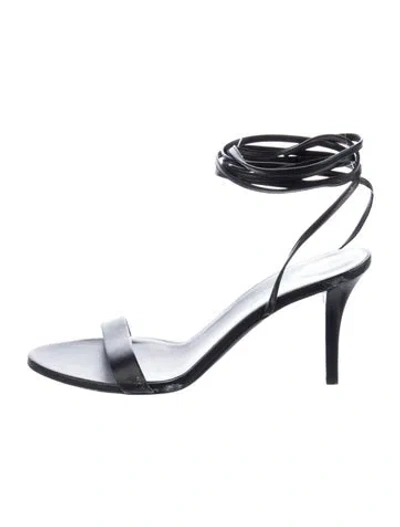 Pre-owned The Row Maud Leather Sandals In Black