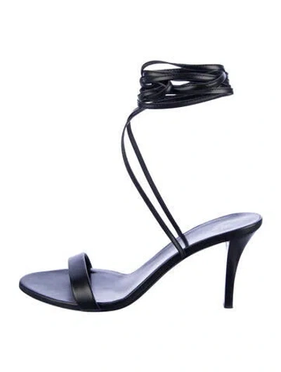 Pre-owned The Row Maud Leather Sandals In Blue