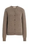 The Row Maui Cashmere Cardigan In Brown