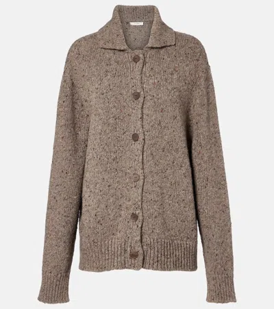 The Row Mauri Cashmere Cardigan In Brown