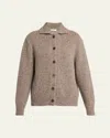 The Row Mauri Cashmere Collared Cardigan In Brown