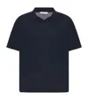 The Row Mauro Short-sleeved Polo T-shirt In Blue