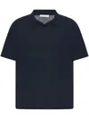 The Row Mauro Wool Polo Shirt In 蓝色
