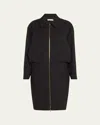The Row Mave Double-face Wool Midi Dress In Black