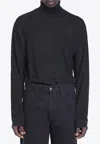 The Row Mavel High-neck Wool Sweater In Black