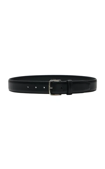 The Row Maxi Classic Leather Belt In Black