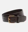 The Row Maxi Classic Leather Belt In Black