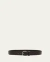 The Row Maxi Classic Leather Belt In Brown