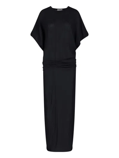 The Row Maxi Dress In Viscose In Black