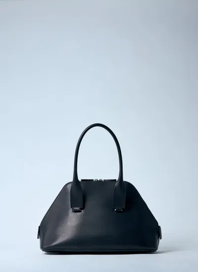 The Row Medium Devon Handbag In Black