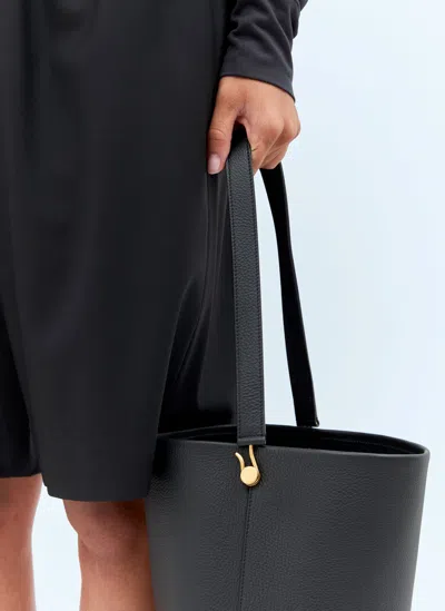 The Row Medium N/s Hook Tote Bag In Black