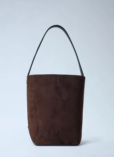 The Row Medium N/s Park Edge Tote Bag In Brown