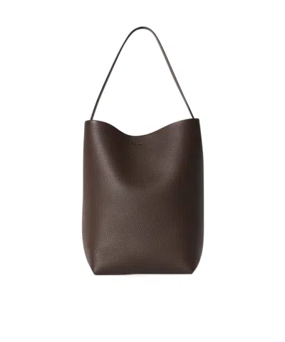 The Row Medium N/s Park Tote Bag In Leather In Brown