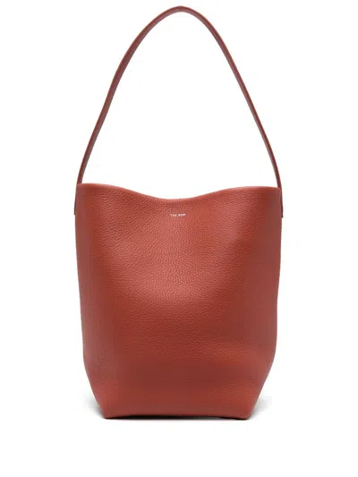 The Row Orange Medium N/s Park Tote In Ruld Rust Pld