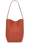 The Row N/s Park Tote Small In Lux Grained Calfksin In Rust Pld