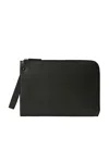 The Row Medium Portfolio Wristlet In Black