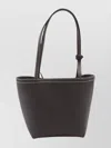 The Row Medium Park Stitch Grained Leather Tote Bag In Brown