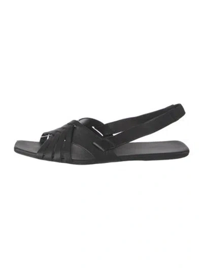 Pre-owned The Row Meera Leather Sandals In Black