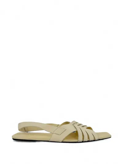 Pre-owned The Row Meera Leather Sandals In Neutrals