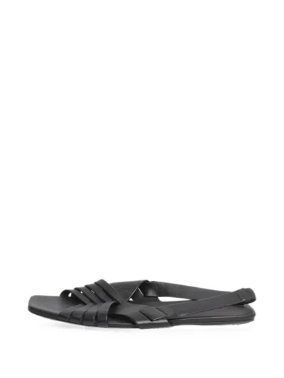 Pre-owned The Row Meera Leather Slingback Sandals In Black