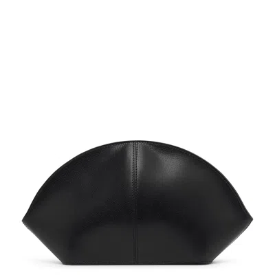 The Row Mel Black Leather Clutch