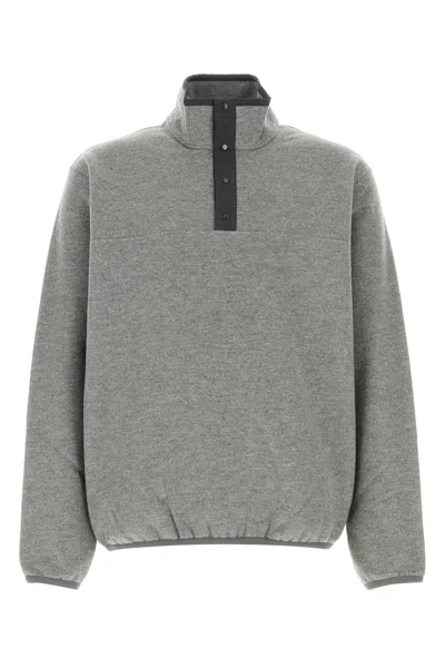 The Row Melange Grey Cashmere Maury Sweatshirt In Transparent