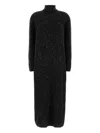 The Row Melange Charcoal Cashmere Melani Sweater Dress In Gray
