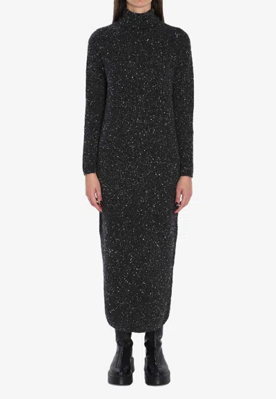 The Row Melani Cashmere Maxi Dress In Gray