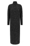 The Row Melange Charcoal Cashmere Melani Sweater Dress In Black