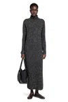 The Row Melani Speckled Cashmere Midi Jumper Dress In Gray