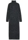 The Row Melange Charcoal Cashmere Melani Sweater Dress In Gray