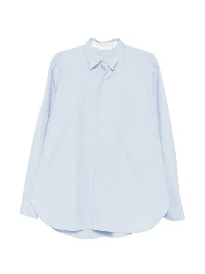 The Row Melchior Cotton Shirt In Blue