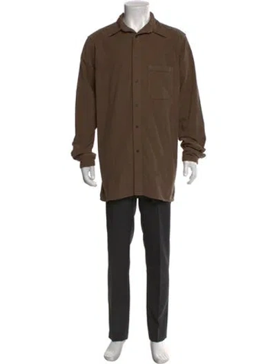 Pre-owned The Row 'melvin' Corduroy Long Sleeve Shirt In Brown