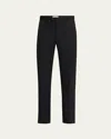 The Row Alistaire Straight-leg Wool-blend Twill Trousers In Black